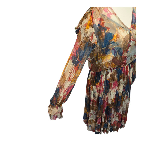 Sundance Trieste Romance Dress Womens PXS Chiffon Ruffles Artsy Cottagecore - Picture 6 of 16